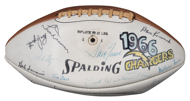 1966 San Diego Chargers Game Used and Team Signed Football (Allison LOA & PSA/DNA PreCert)